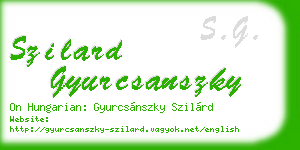 szilard gyurcsanszky business card