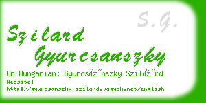 szilard gyurcsanszky business card